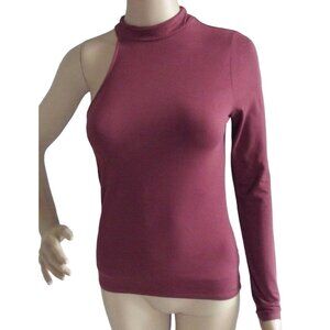 Express Shirt Sz Small Pink One Shoulder Long Sleeve Choker Top(S 4-6)ginger tee